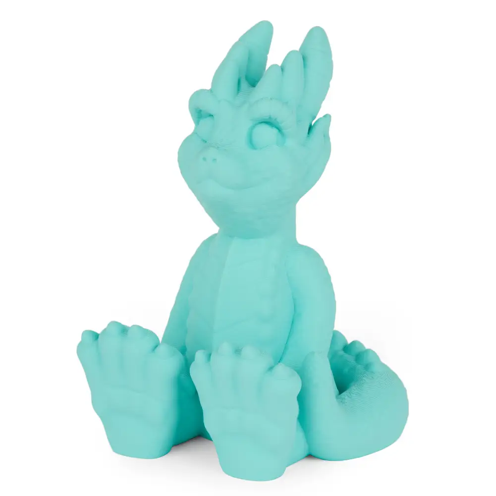 PLA Matte 3D printed turquoise creature figurine by Numakers