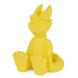 PLA Matte yellow 3D-printed seated creature figurine with raised hand