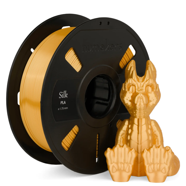 Numakers Silk PLA filament spool, orange, 1.75 mm diameter
