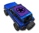 Sun shade top for Ford Bronco (2021–2026) by SpiderWebShade, purple printed panel with black star logo