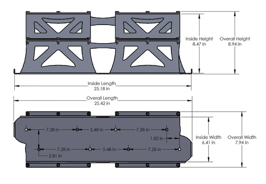 Group 31 Optima Battery Mount by Artec Industries, gray steel dual-battery tray