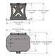 Group 34 Optima Battery Mount Artec Industries gray metal bracket with mounting tabs and dimension lines