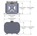 Artec Group 34 Optima Battery Rear Mount, gray powder-coated steel bracket