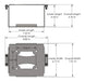 Odyssey PC 925 Battery Mount by Artec Industries, aluminum bracket with mounting holes, overall 8.80 x 7.01 x 4.76 in