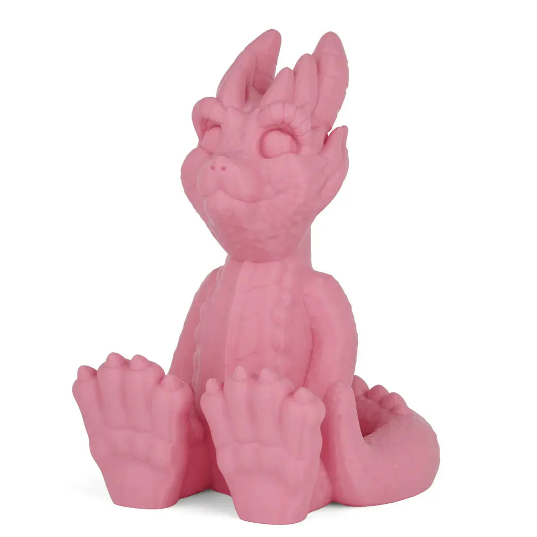 Numakers PETG-HS 3D-printed pink creature figurine with paws and curled tail.