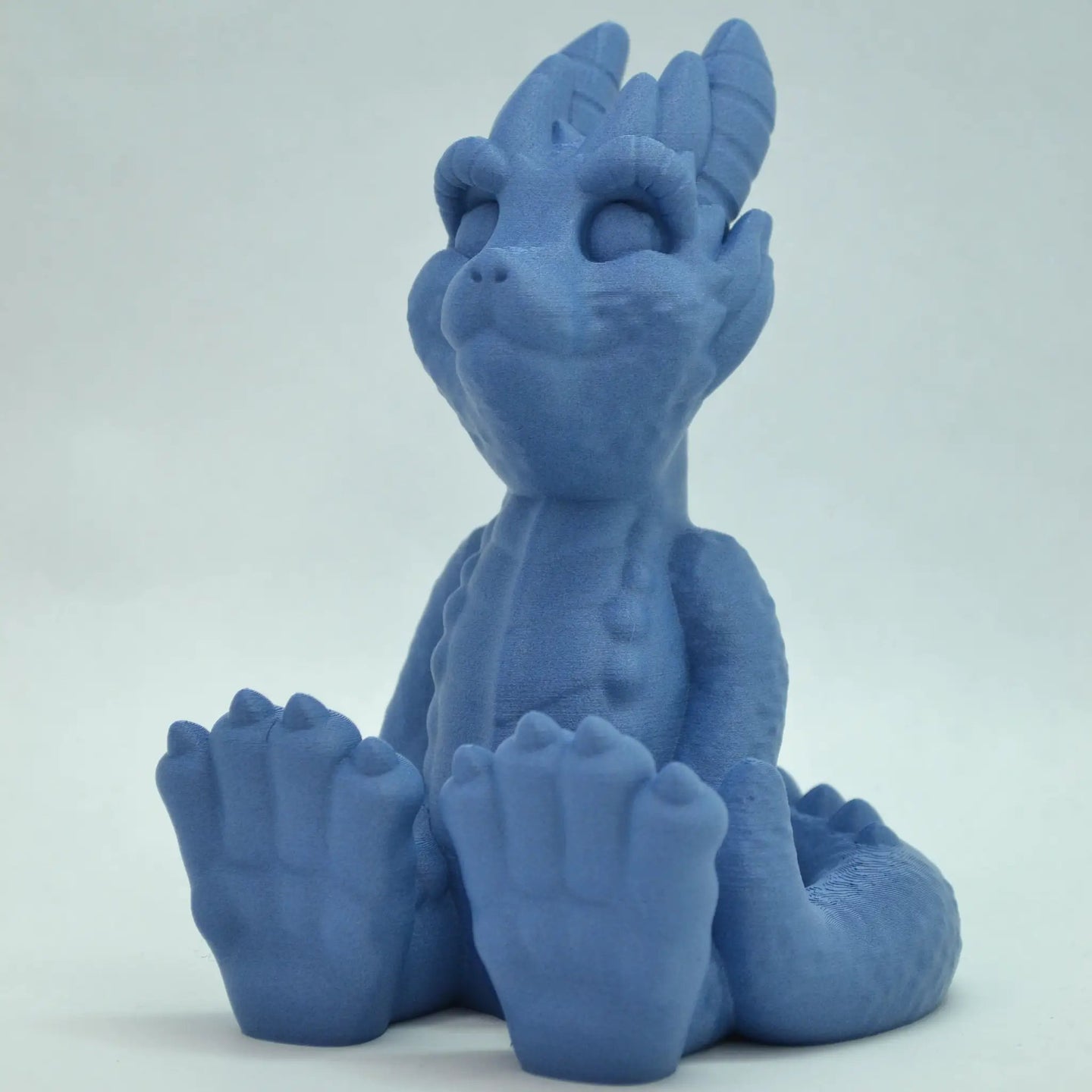 PLA-CF blue carbon fiber reinforced 3D printer accessory sculpture with finger-like projections