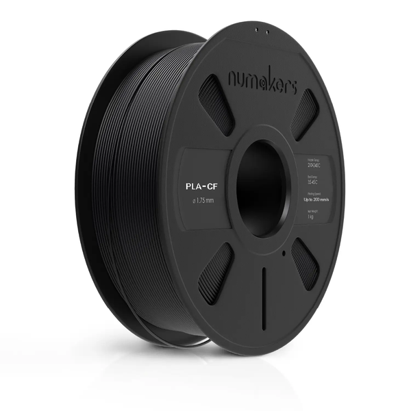 PLA-CF filament spool 1.75 mm by Numakers, carbon-fiber reinforced 3D printing material