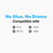 Numakers IceGrip Build Plate, 3D printer bed accessory; blue No Glue, No Drama; compatible with PLA, PETG, ASA, ABS