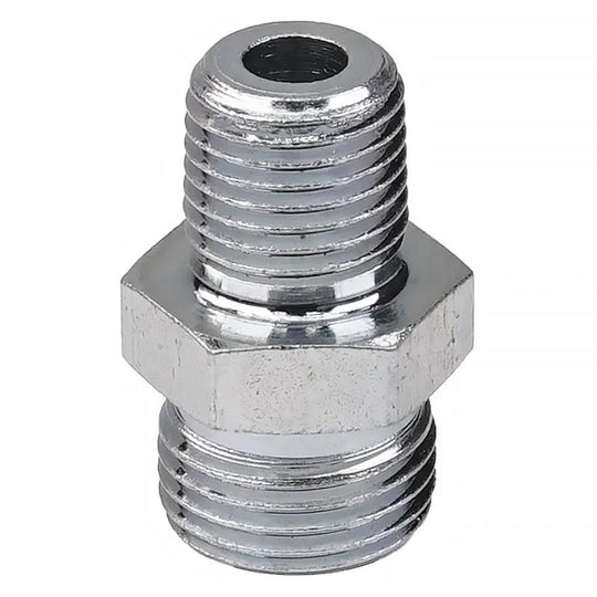 Power Driven Diesel 1/4in NPT oil fitting chrome hex body for Cummins 98.5-07 SX-E Turbo (S200/S300/S400/S500)