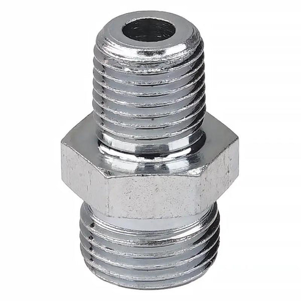Power Driven Diesel 1/4in NPT oil fitting chrome hex body for Cummins 98.5-07 SX-E Turbo (S200/S300/S400/S500)