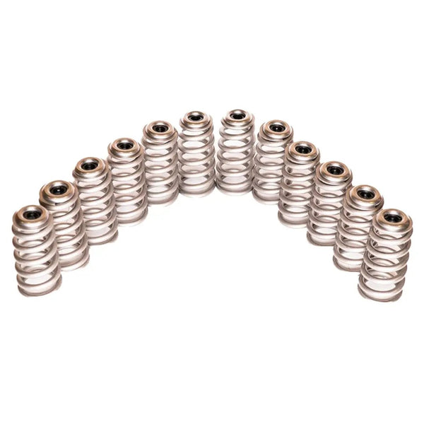 Power Driven 12v Street Conical Valve Spring Set, conical valve springs in silver with bronze ends