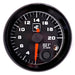 Power Driven Diesel EGT Pyrometer Gauge 2-1/16 in, 2000-degree, black bezel, orange needle, 52mm dash fit, with warning