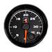 Power Driven Diesel 2-1/16 in Fuel Pressure Gauge 0-30 psi with warning, black gauge face and orange needle