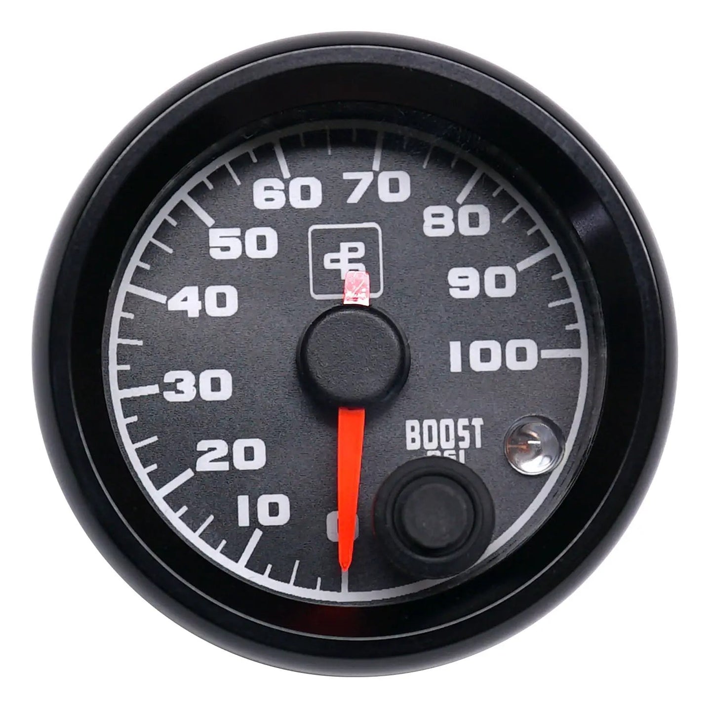 Boost Gauge Power Driven Diesel Black 2-1/16 in. 0-100 psi with warning, dash-mount
