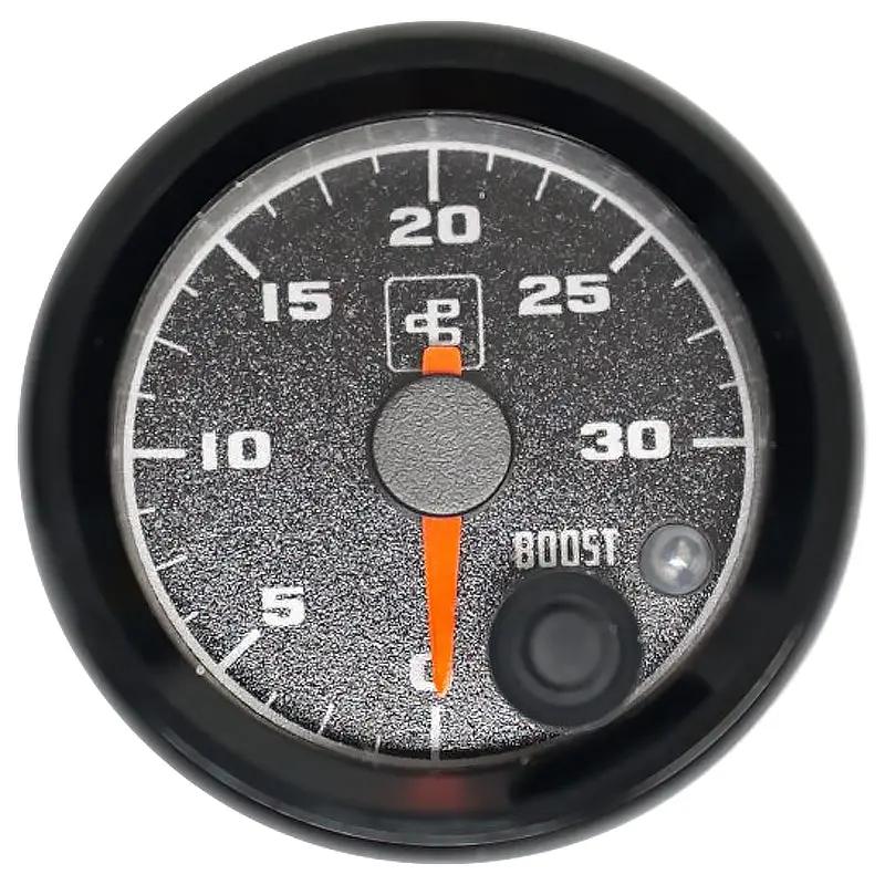 Power Driven Diesel 2-1/16 in Boost Gauge 0-30 psi with Warning, black dial fits 2.062 in dash