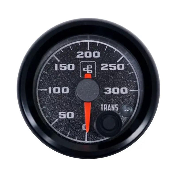 Power Driven Diesel Transmission Line Pressure Gauge 2-1/16 in 0-300 psi with warning light, black bezel