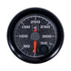 Power Driven Diesel Transmission Line Pressure Gauge 2-1/16 in 0-300 psi with warning light, black bezel