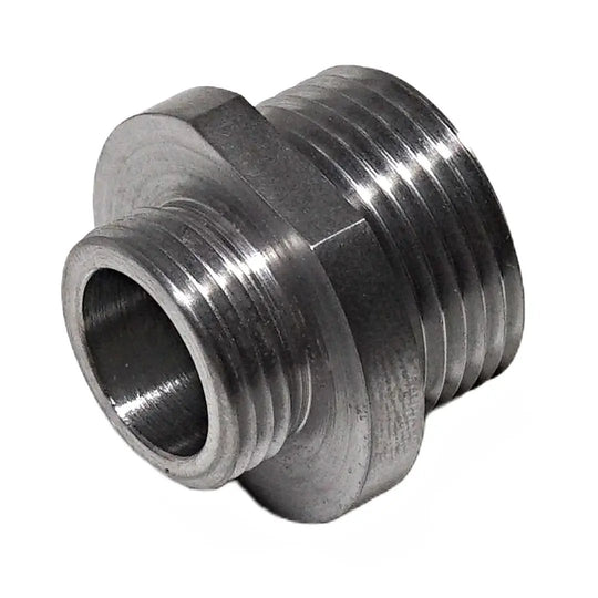 Power Driven Diesel Billet Filter Mount Stud for CAT Filters, machined steel, dual-threaded ends