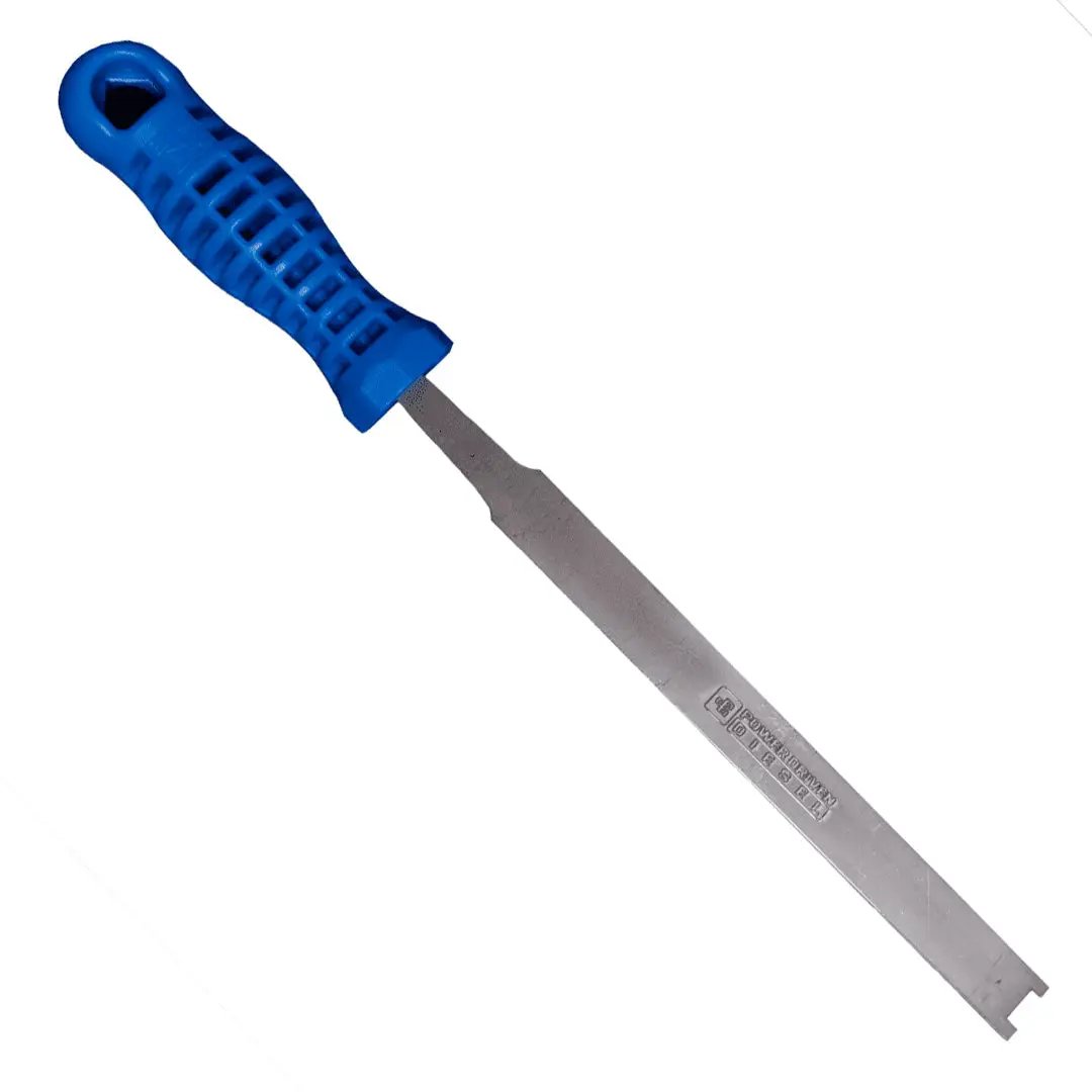 Power Driven Diesel Governor Spring Adjustment Tool blue handle with flat metal blade