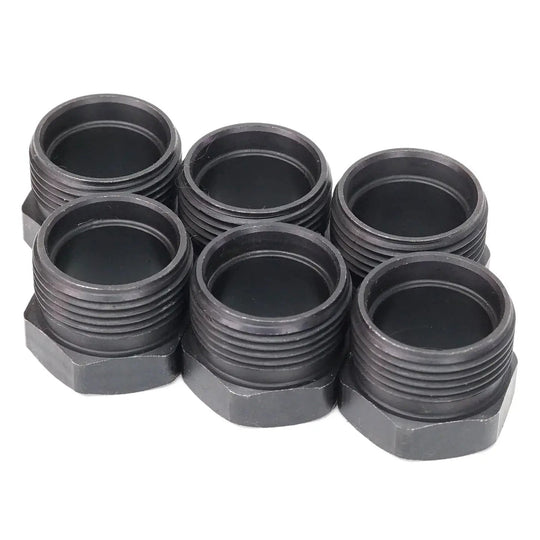 Power Driven OEM Replacement 12V Cummins Injector Hold-Down Nut Set, 6-pack, black