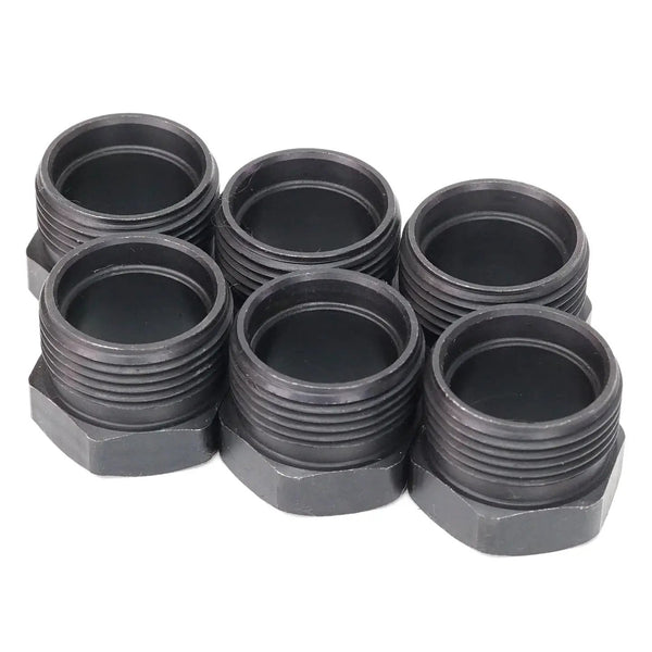 Power Driven OEM Replacement 12V Cummins Injector Hold-Down Nut Set, 6-pack, black