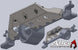 Artec 60 Full Hydro Ram Mount (No Truss) CAD model showing mounting frame and hydraulic ram assembly