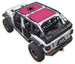 Sun shade top for Jeep Wrangler JLU 4-Door by SpiderWebShade, pink printed shade with black star