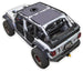 Sun shade for Jeep Wrangler JLU 4-Door by SpiderWebShade, stock printed shade top