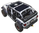 Sun shade top for Jeep Wrangler JLU 4-Door (2018–2026) by SPIDERWEBSHADE, stock printed shade