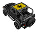Sun shade top for Jeep Wrangler TJ (1997–2006) by SpiderWebShade, yellow printed star design.