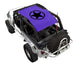 Sun Shade for Jeep Wrangler LJ (2004–2006) by SPIDERWEBSHADE; purple shade with black logo.