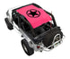 Sun shade SpiderWebShade pink printed top with black star for Jeep Wrangler LJ (2004–2006).