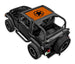 Sun shade SpiderWebShade for Jeep Wrangler TJ (1997–2006), orange with black star logo