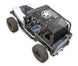 SpiderWebShade Sun Shade top for Jeep Wrangler YJ (1987–1996), black shade fabric with white star logo.