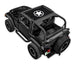 SPIDERWEBSHADE Sun Shade Top for Jeep Wrangler TJ (1997–2006); black fabric with white star logo.