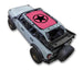SPIDERWEBSHADE sun shade for Ford Bronco (2021–2026); pink stock-printed shade top with black star logo