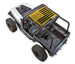 Sun shade top by SPIDERWEBSHADE for Jeep Wrangler YJ (1987–1996) with yellow flag print