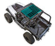 SPIDERWEBSHADE Sun Shade for Jeep Wrangler YJ; turquoise printed flag-style top with black stars and stripes