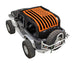 Sun shade SPIDERWEBSHADE for Jeep Wrangler JK 2-Door, orange/black stock printed top