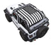 Sun shade top for Jeep Wrangler JL 2-Door with a black-and-white American flag print by SpiderWebShade