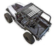 Sun Shade for Jeep Wrangler YJ by SPIDERWEBSHADE, black-and-white American flag print (1987–1996)