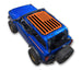Sun Shade SPIDERWEBSHADE for Ford Bronco Stock Printed Top (2021–2026); orange flag design on blue SUV