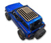 Sun shade Ford Bronco Stock Printed Shade Top by SPIDERWEBSHADE; tan US-flag design on blue Bronco roof.