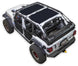 Sun shade SpiderWebShade for Jeep Wrangler JLU 4-Door, solid black shade top