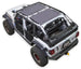 Sun shade for Jeep Wrangler JL 4-Door by SPIDERWEBSHADE; solid gray shade top