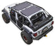 Sun shade for Jeep Wrangler JL 4-Door by SPIDERWEBSHADE; solid gray shade top