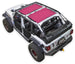 Sun shade for Jeep Wrangler JLU 4-Door by SPIDERWEBSHADE, magenta solid color shade top