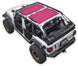 Sun shade for Jeep Wrangler JLU 4-Door by SPIDERWEBSHADE, magenta solid color shade top