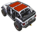 Sun shade for Jeep Wrangler JLU 4-Door with orange solid-color top by SpiderWebShade