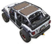 Sun shade for Jeep Wrangler JL 4-Door by SPIDERWEBSHADE, tan solid color shade top